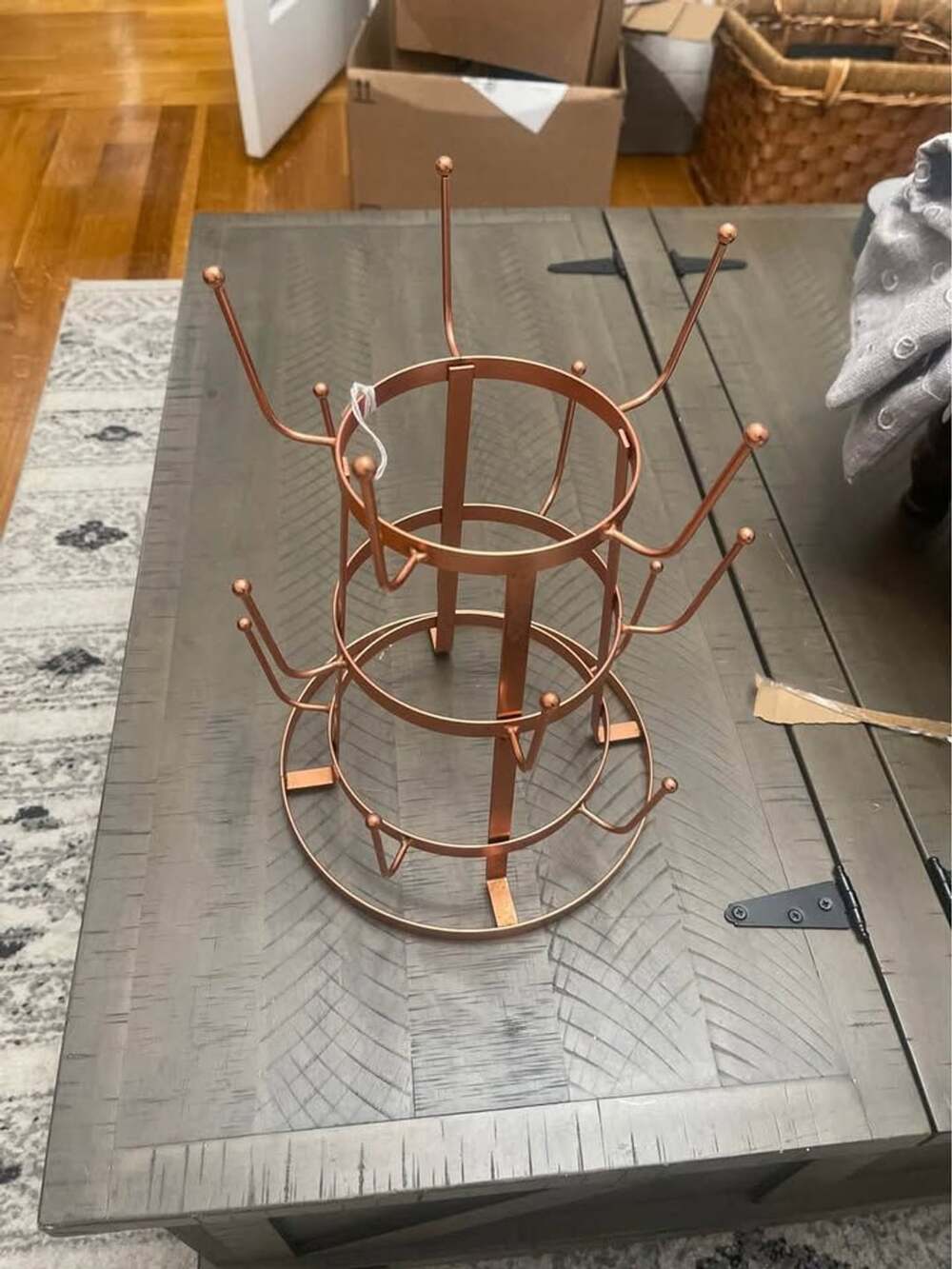 Copper Metal Mug Tree Rack